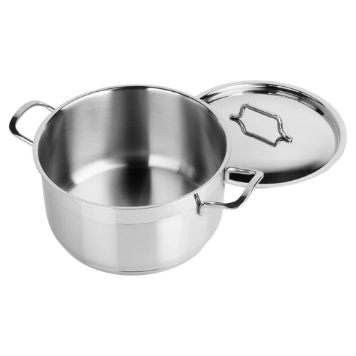 Garnek stalowy z pokrywką ANETT 22 cm, 4,3 l