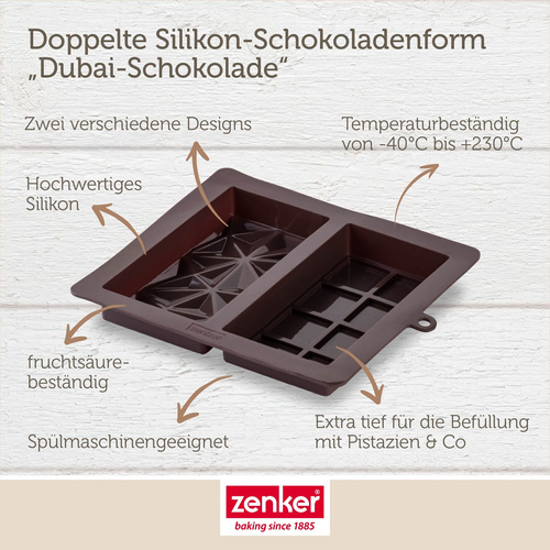 Forma do czekolady silikonowa Dubai, 20 cm Zenker