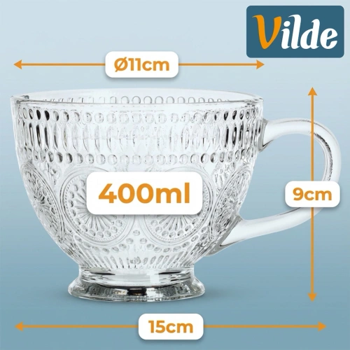 Szklanki do kawy i herbaty 400 ml 6 szt.