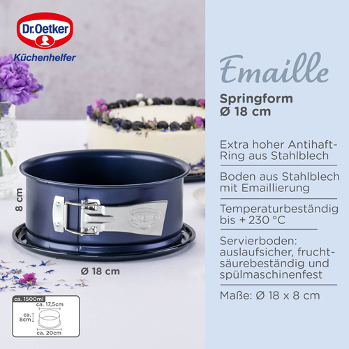 Forma do pieczenia babki, emaliowana, Ø18 cm Dr. Oetker