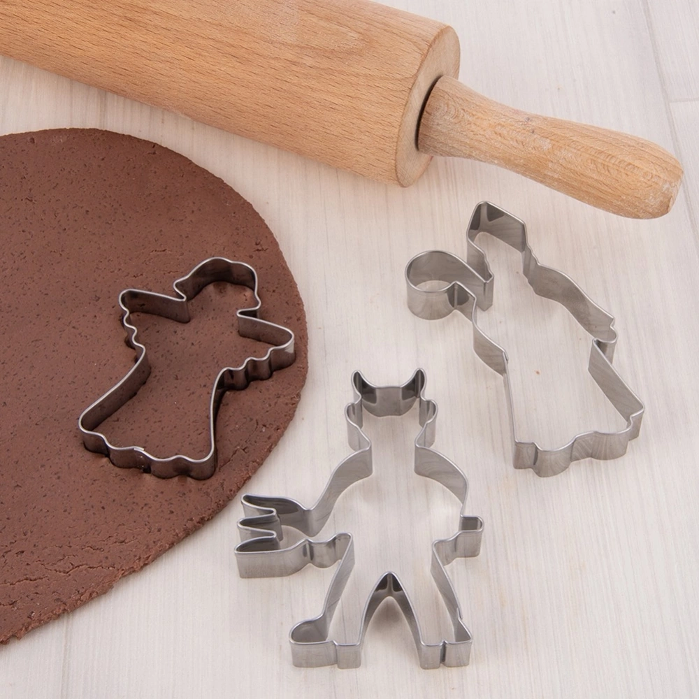 Wykrawacze do ciastek stalowy diabeł Mikołaj anioł 3 szt.