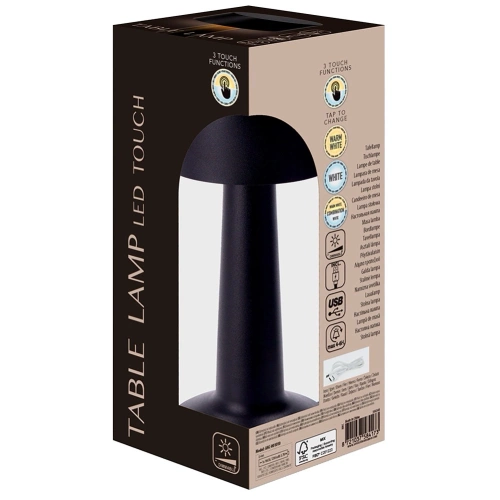 Lampka stołowa czarna 21 LED 21 cm