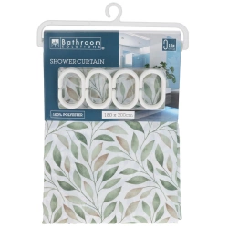 Zasłona prysznicowa haczyki 180x200 cm