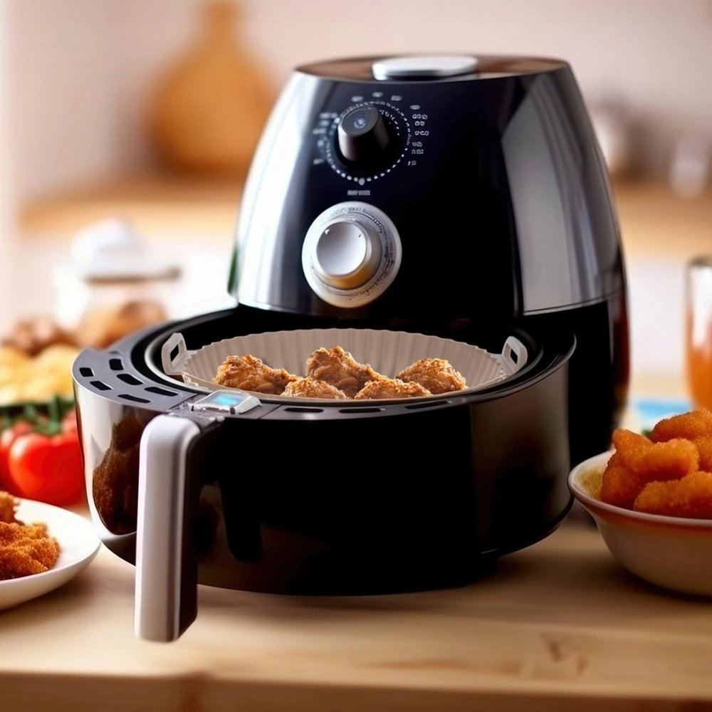 Wkład do frytkownicy Air Fryer beztłuszczowej silikonowy beżowy 23 cm