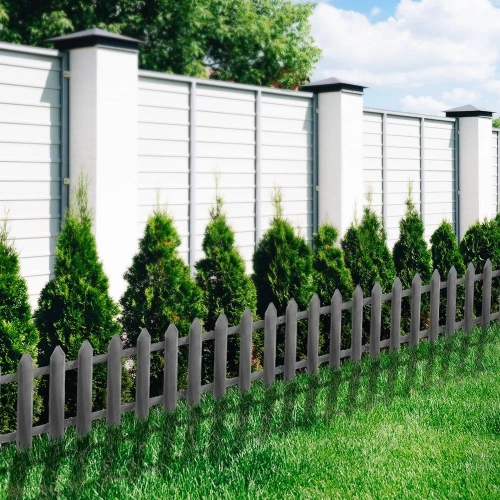 Płotek ogrodowy grafitowy 30x30 cm 10 szt.