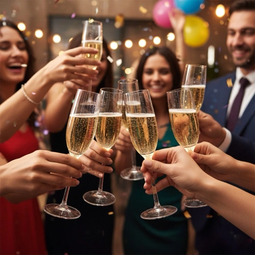 Kieliszki do szampana szklane 210 ml 4 szt.