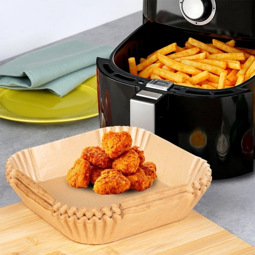 Wkład do frytkownicy Air Fryer beztłuszczowej papierowy kwadratowy 19x19 cm 100 szt.