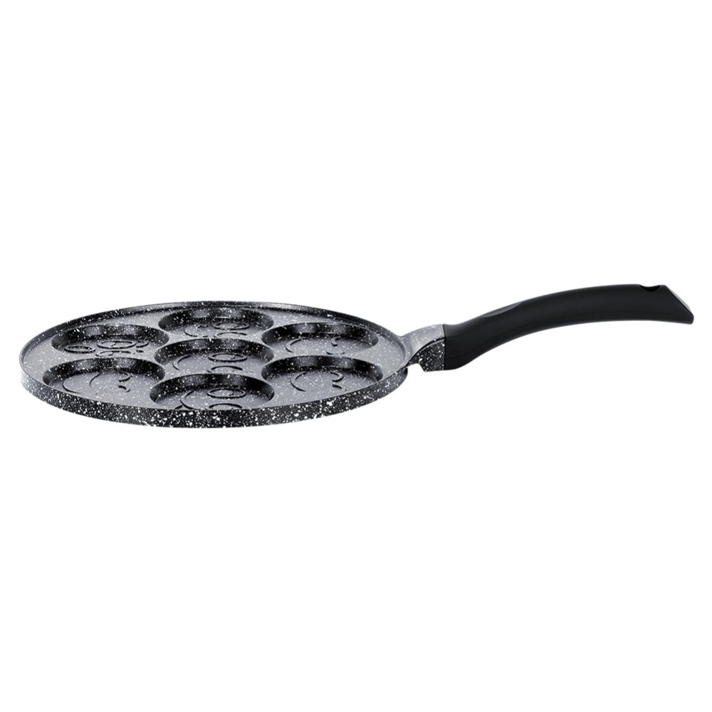 Patelnia do jajek granitowa 7 otworów BLACK LINE 26 cm