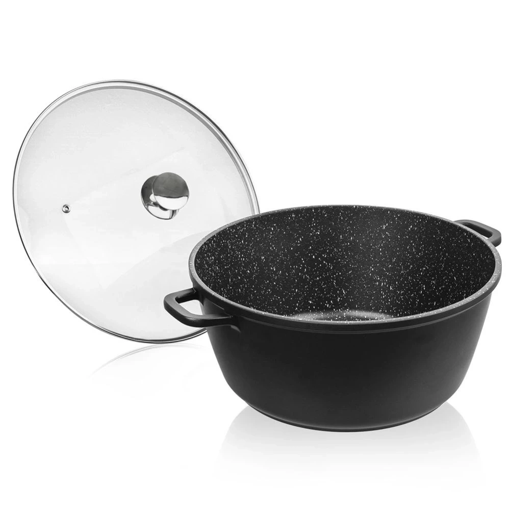 Garnek granitowy z pokrywką GRANDE 32 cm, 9,7 l