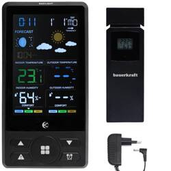 Bezprzewodowa stacja pogodowa termometr barometr zegar budzik prognoza