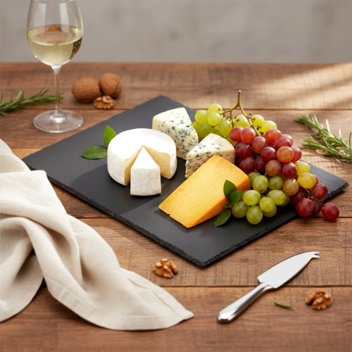Taca do serwowania kamienna łupek prostokątna 40x30 cm