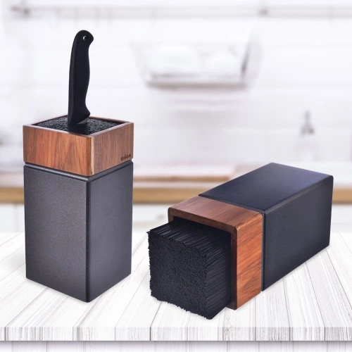 Stojak na noże drewniany WOODEN