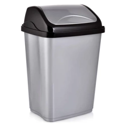 Kosz na śmieci plastikowy szary 16 l