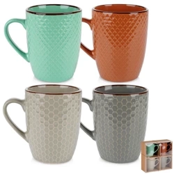 Kubki ceramiczne 400 ml 4 szt.