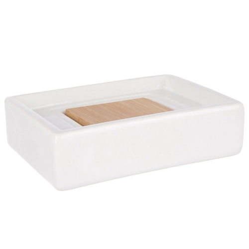 Mydelniczka dolomitowa drewniana biała