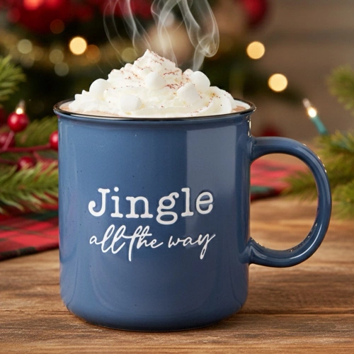 Kubek ceramiczny granatowy XXL 700 ml