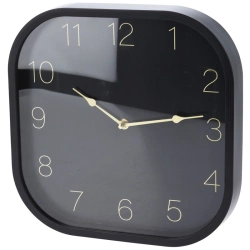 Zegar ścienny czarny złoty 30 cm
