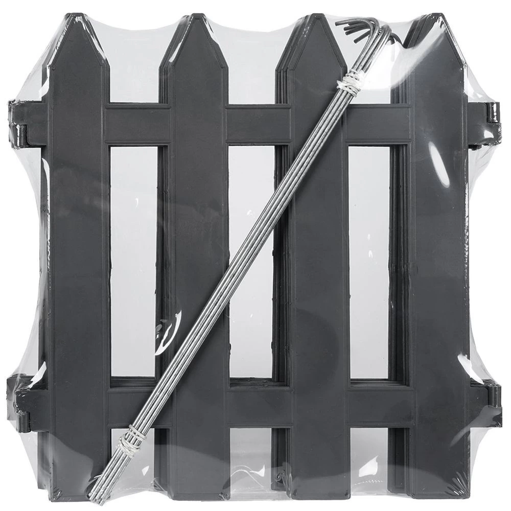 Płotek ogrodowy grafitowy 30x30 cm 10 szt.