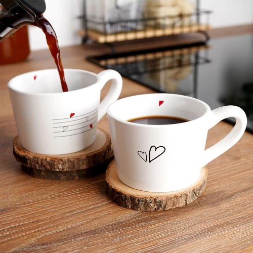 Kubki ceramiczne SERCE 210 ml 2 szt.