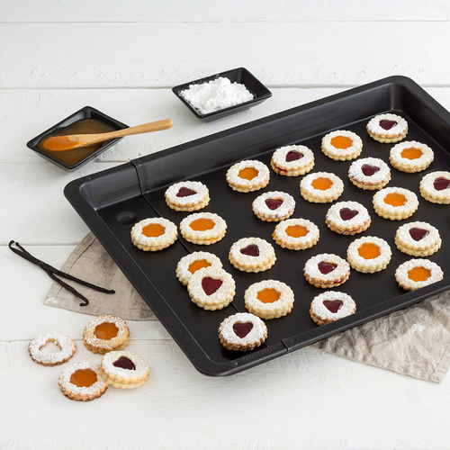 Forma do pieczenia z wysokim brzegiem rozkładaną 37,5-52 cm czarna