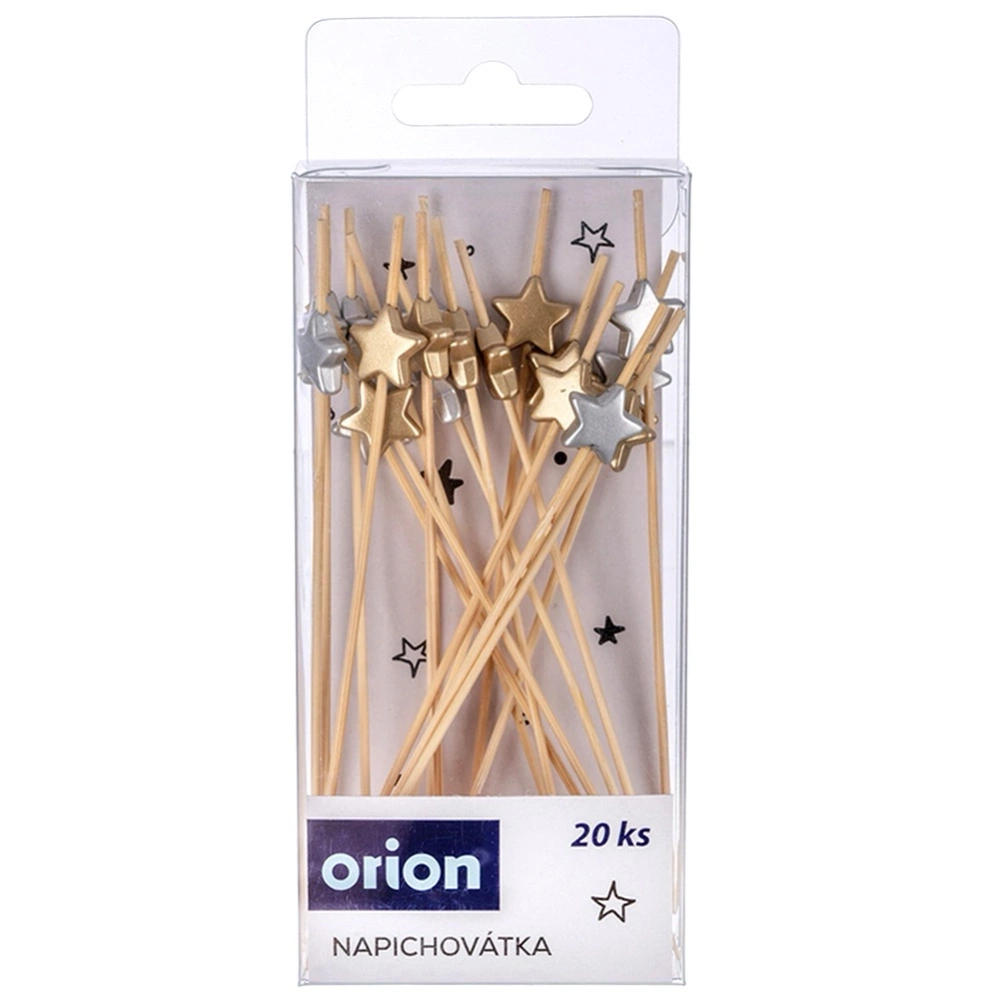 Wykałaczki do przekąsek bambusowe gwiazdka 12 cm 20 szt.