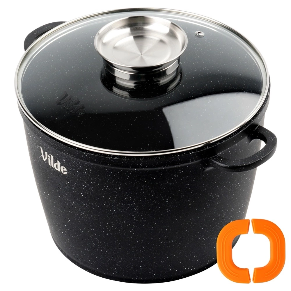 Garnek granitowy ze szklaną pokrywką TERRUNA AROMA 24 cm, 6,7 l