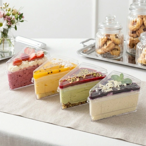 Pucharki na desery, przekąski z pokrywkami 160 ml 4 szt.