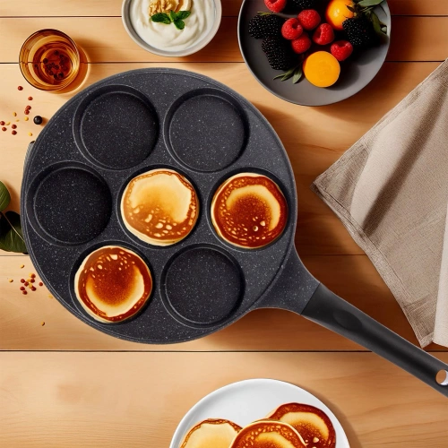 Patelnia do jajek granitowa 7 otworów GRANDE 27 cm