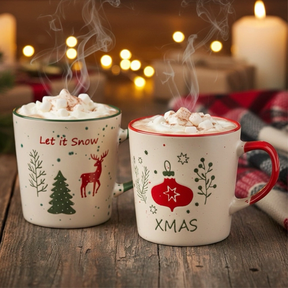 Kubki ceramiczne świąteczne 350 ml 2 szt.