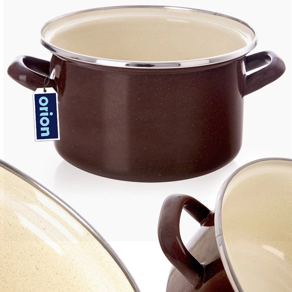 Garnek emaliowany BROWN 18 cm, 2 l
