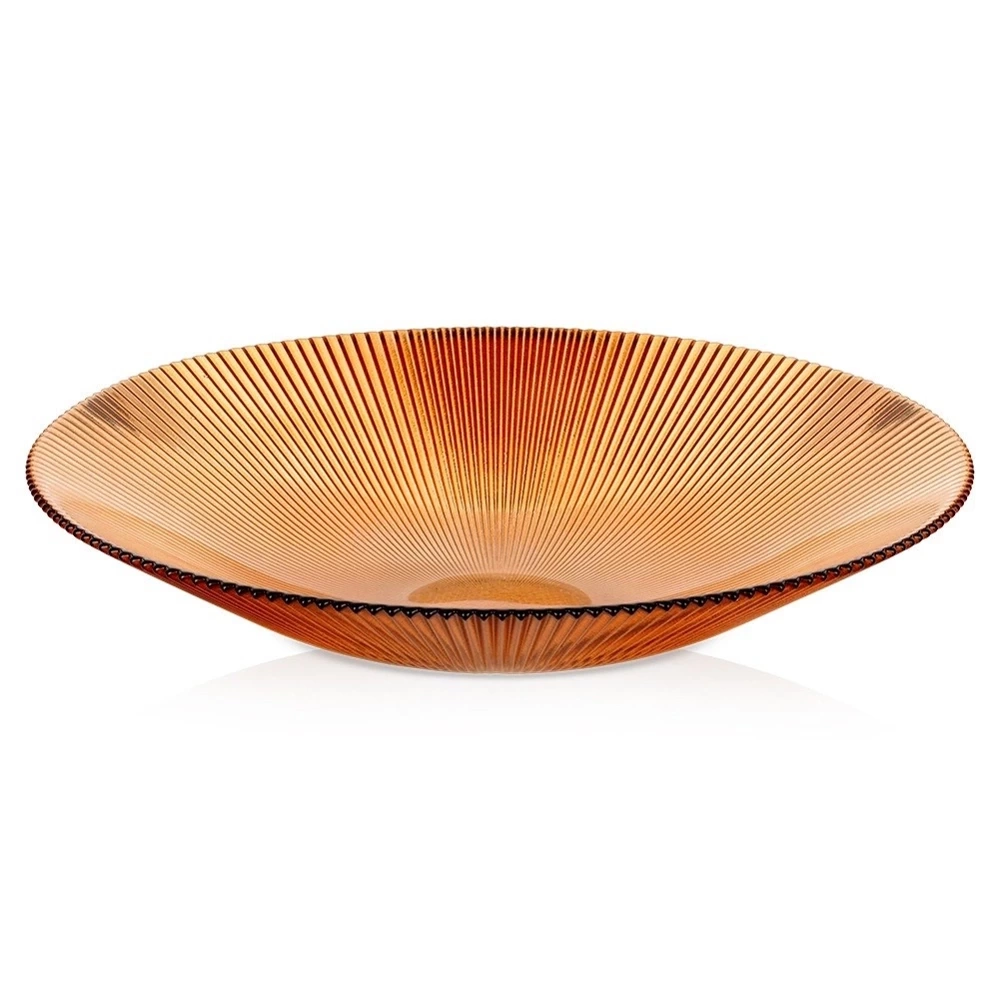 Miska szklana bursztynowa 30 cm, 1,5 l