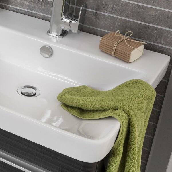 Lanzet 80 Szafka dębowa z ceramiczną umywalką K8