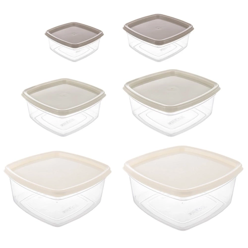 Pojemniki na żywność z pokrywką 6 szt.