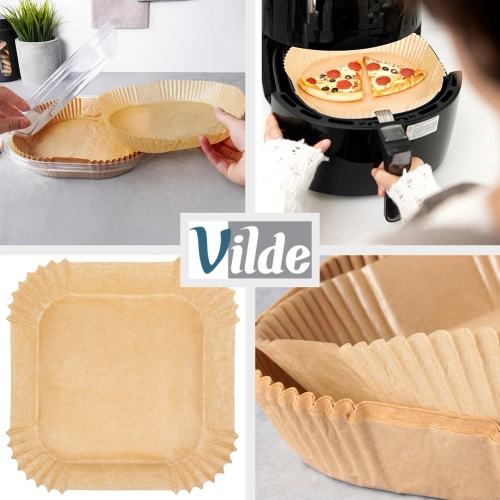 Wkład do frytkownicy Air Fryer beztłuszczowej papierowy kwadratowy 19x19 cm 50 szt.