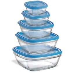 Zestaw pojemników szklanych 5szt Freshbox 150-2000ml przezroczysty Duralex