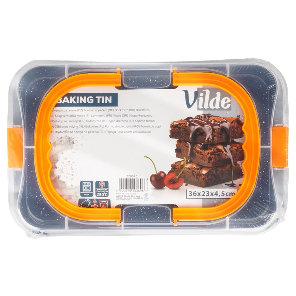 Forma do pieczenia granitowa z pokrywką 36x23x4,5 cm