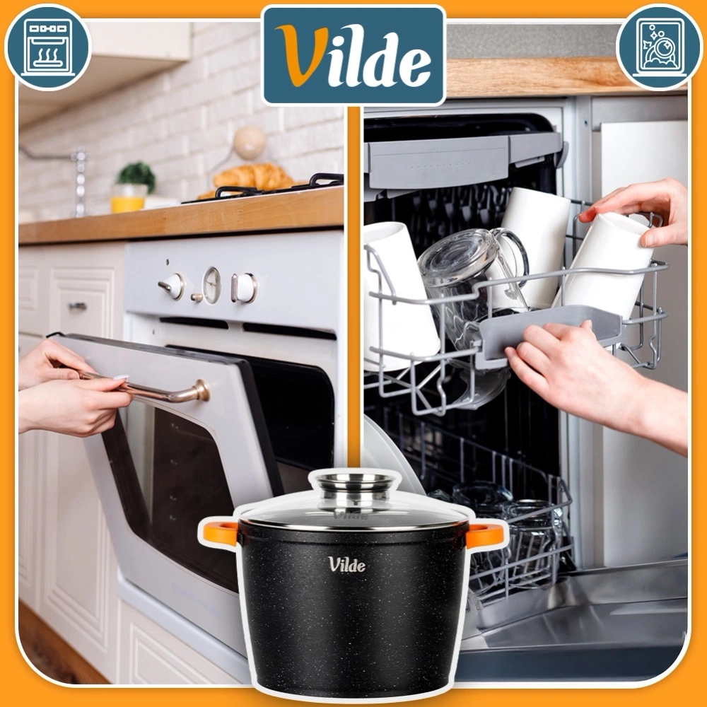 Garnek granitowy ze szklaną pokrywką TERRUNA AROMA 24 cm, 6,7 l