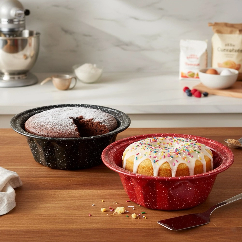 Forma do babki granitowa z kominem 12 cm 2 szt.