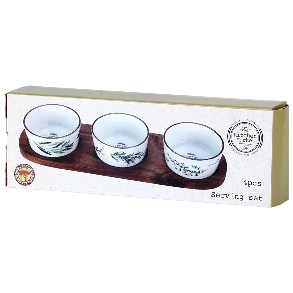 Miseczki na przekąski ceramiczne 30 cm 4 el.