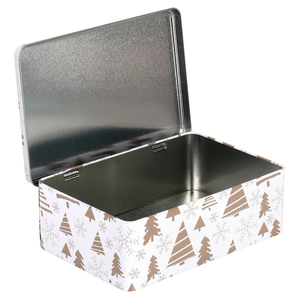 Pojemnik na ciastka metalowy puszka świąteczna 20x13x7 cm