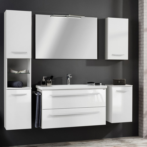 Szafka łazienkowa wisząca wysoka dąb 169 cm Lavella