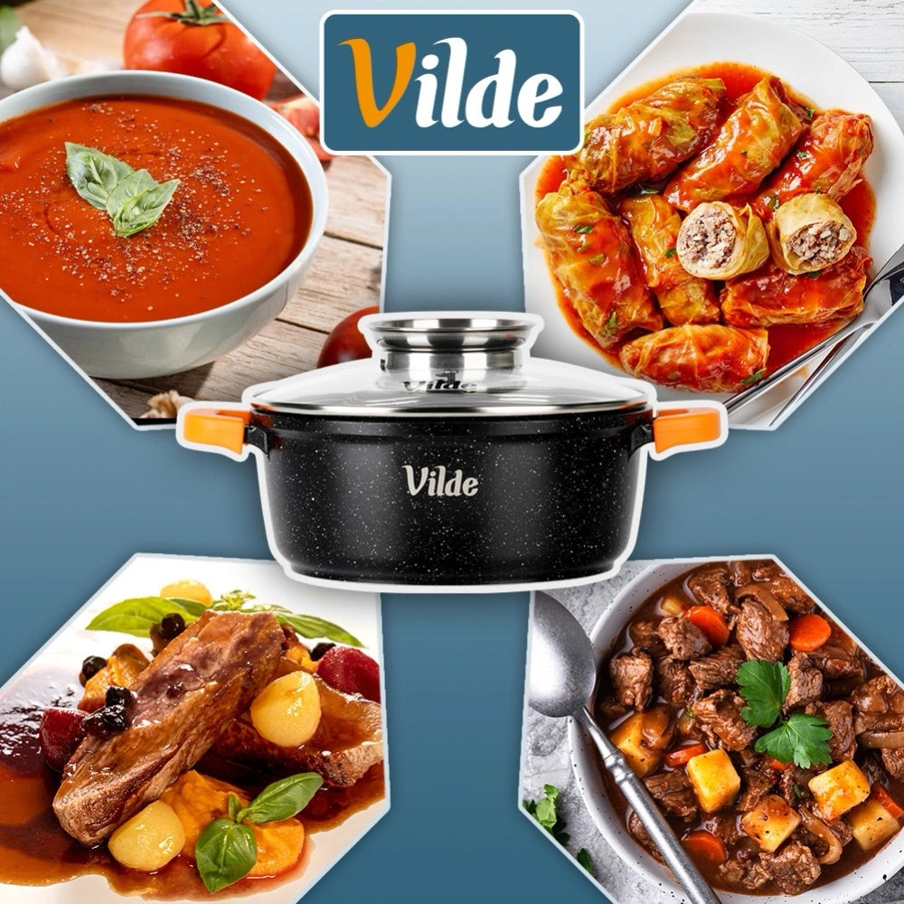 Garnek granitowy ze szklaną pokrywką TERRUNA AROMA 20 cm, 2,1 l