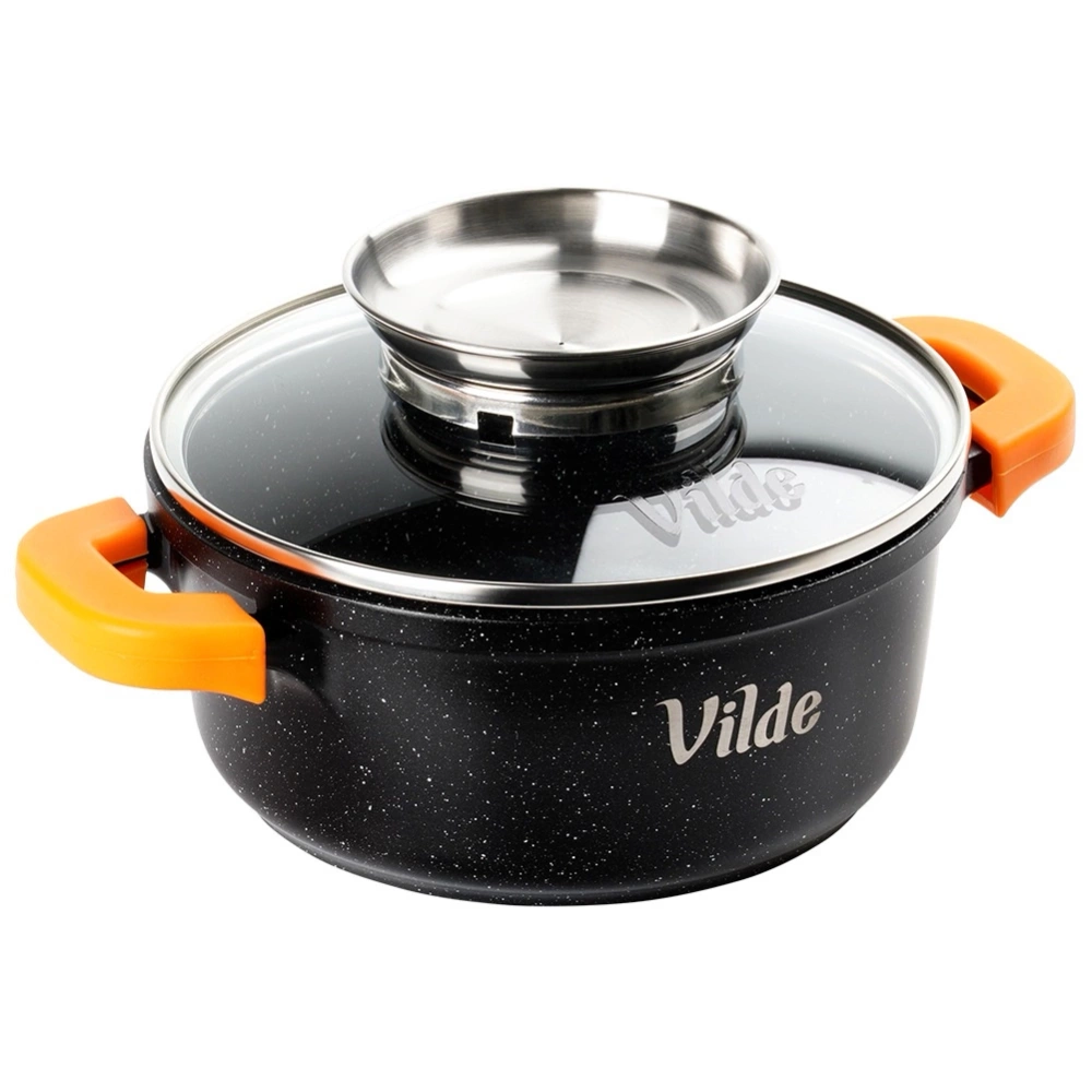 Garnek granitowy ze szklaną pokrywką TERRUNA AROMA 16 cm, 1,2 l