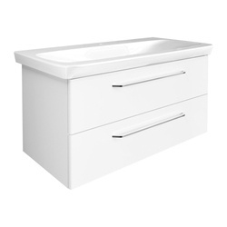 Szafka 100 cm z umywalką ceramiczną biały Milano Fackelmann