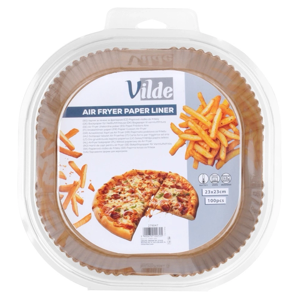 Wkład do frytkownicy Air Fryer beztłuszczowej papierowy kwadratowy 23x23 cm 100 szt.