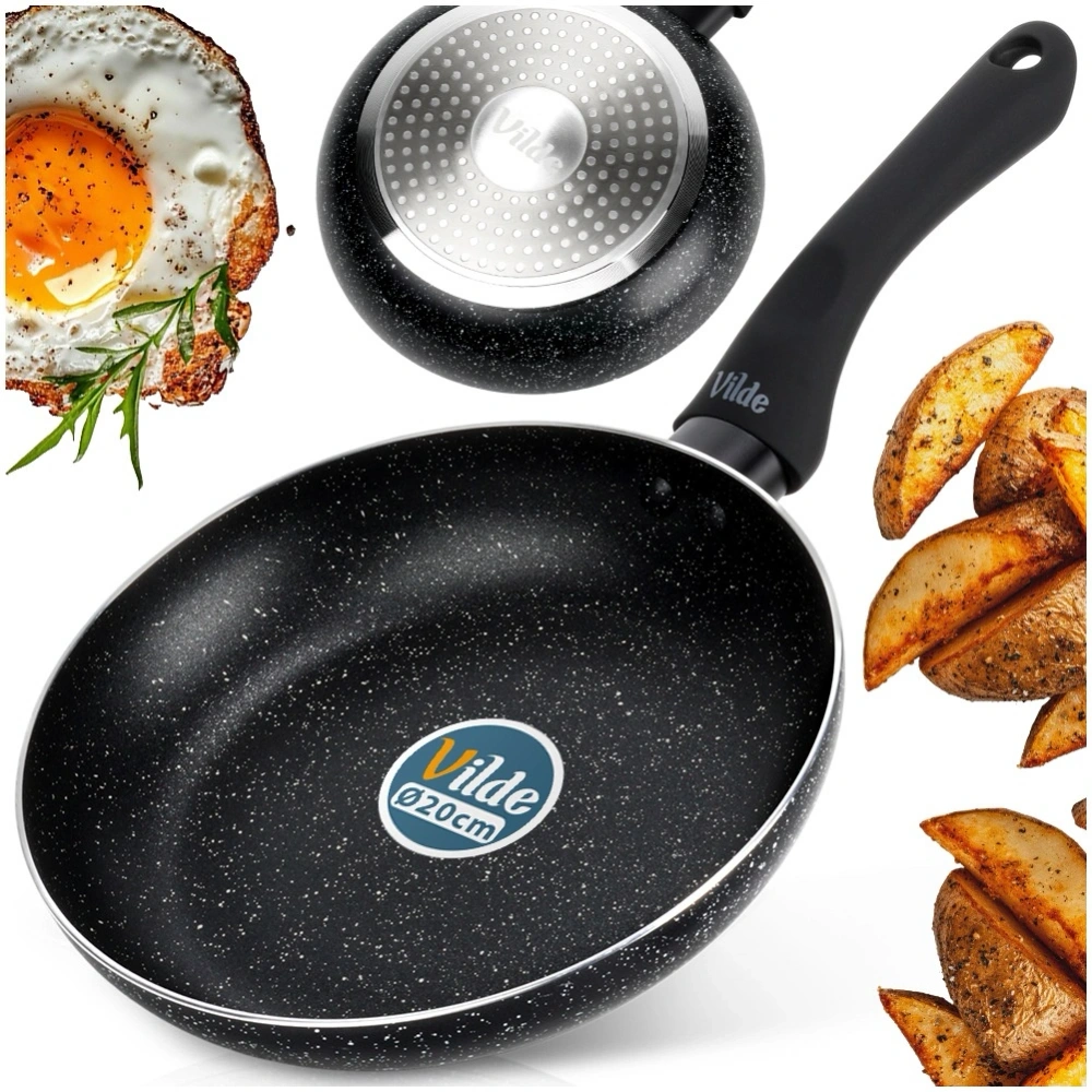 Patelnia granitowa BLACK LINE 20 cm