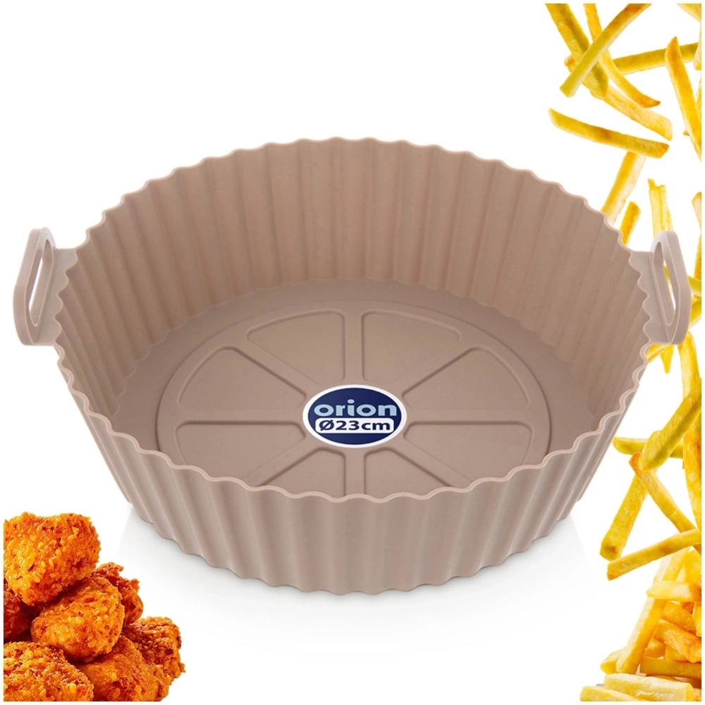 Wkład do frytkownicy Air Fryer beztłuszczowej silikonowy beżowy 23 cm