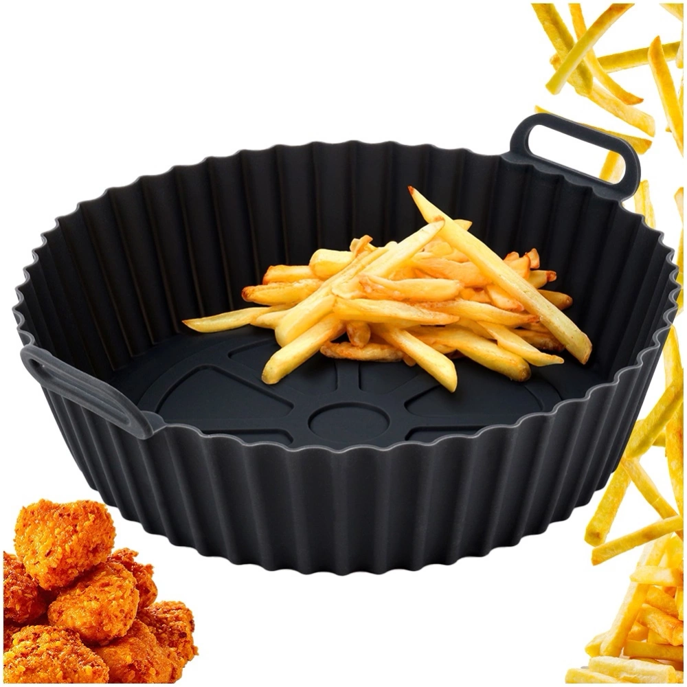 Wkład do frytkownicy Air Fryer beztłuszczowej silikonowy czarny 20,5 cm