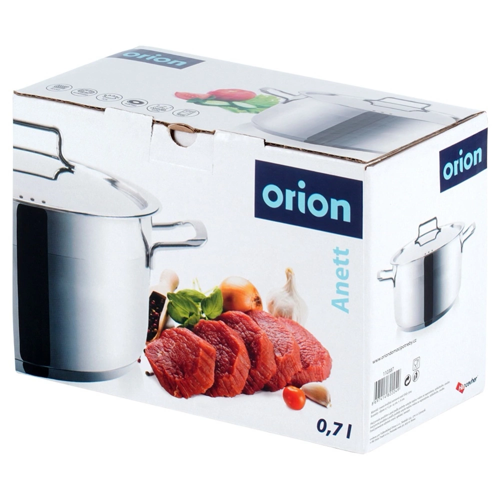 Garnek stalowy z pokrywką ANETT 14 cm, 700 ml