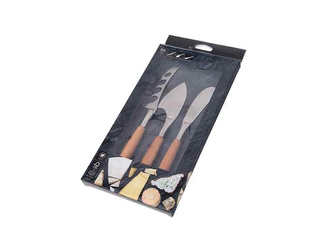 Zestaw noży do sera, 3-częściowy, do serów świeżych, miękkich i twardych